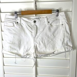 Paige White Denim Cut Off Shorts